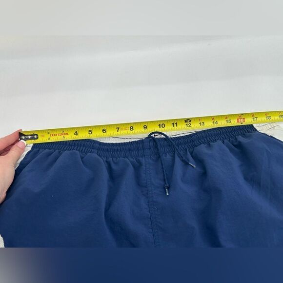 Vintage Nike Men's XL Running Shorts Nylon Blue BIG SWOOSH 90s Y2K White Tag - Picture 8 of 11